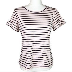 -Maison Jules Smocked Sleeve Top NWT M